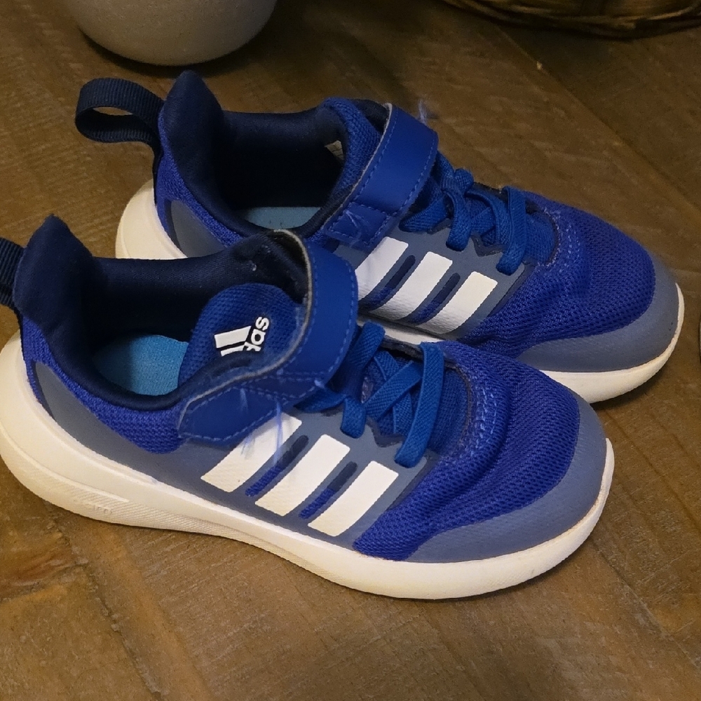 Adidas Kids Blue and White Sneakers - Picture 3 of 5